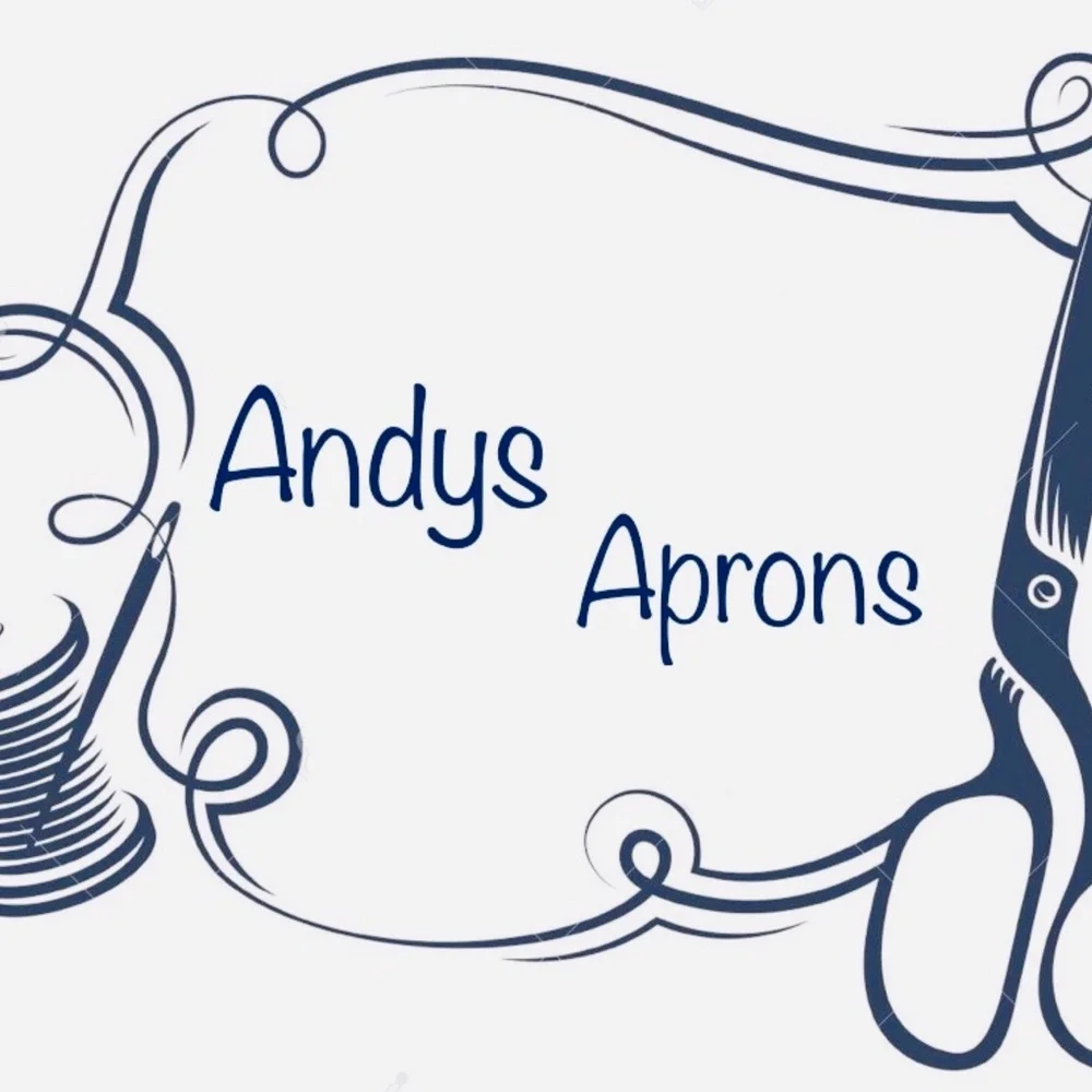 Andys Aprons - not so basic. “Blue Roses” - Picture 5 of 5